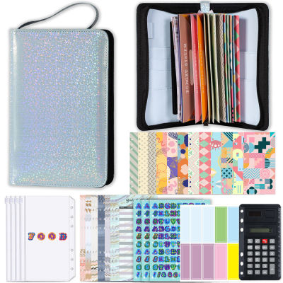 Budget Wallet Binder Daily Planner Financial Notepad PU Zipper Money Cash Ledger Hand A6