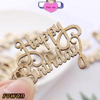 ROW 15PCS Home Decoration Cut Letter Carving Handcraft Wooden Slice