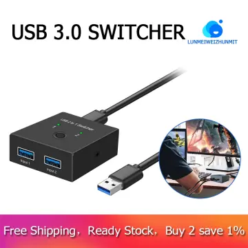 Usb 3.0 Switch Selector Kvm Switch 2 In 1 Out Usb Switcher For 2 Computers  Share 1 Usb Devices Such