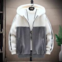 [COD] Sherpa velvet hooded jacket mens winter Korean style trendy ruffian handsome loose brand warm cotton-padded clothes