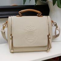 [COD] new womens bag Korean version portable diagonal crown double zipper pu single shoulder casual messenger