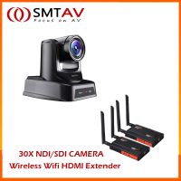 SMTAV POE NDI SDI PTZ Camera 30X Zoom Camera with 5.8Ghz 200M Wireless Wifi HDMI Extender Video Transmitter Receiver