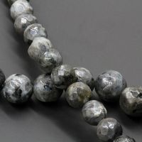 [COD] 4-10mm surface black glitter natural stone loose beads beading wholesale diy crystal semi-finished