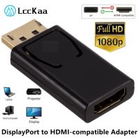 LccKaa 1080P DisplayPort to HDMI-compatible Adapter Converter Display Port Male DP to Female HD TV Adapter Video Audio For PC TV