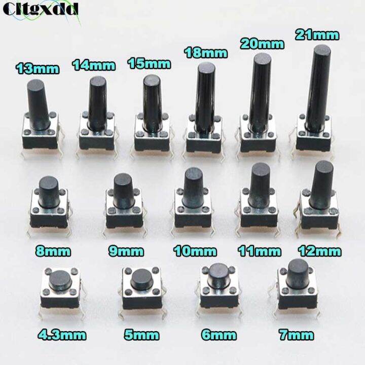 Cltgxdd 100PCS 6x6 Micro Switch Panel PCB Momentary Tactile Tact Mini ...