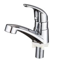 Bathroom Basin Faucet Chrome Deck Mount Bath Tap Washbasin Single Cold Sink Water Tap Household Mixer Faucet  Hardware