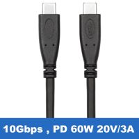 【HOT SALE】 USB 3.1ประเภท C ถึง USB C สายชาร์จธันเดอร์โบลต์ PD 100W 5A GEN2กับข้อมูลการชาร์จตัวผู้สำหรับ Macbook iMac