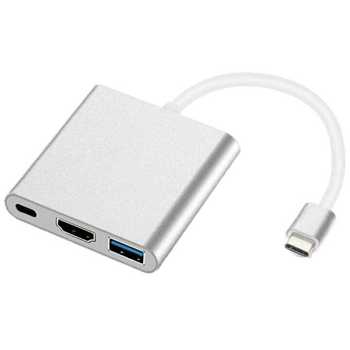 USB C to Adapter, 3 in 1 Multiport USB Type C to 4K , USB3.0 and USB C Power Delivery Port