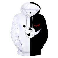 Danganronpa Monokuma เสื้อแจ็คเก็ตเสื้อกันหนาวเสื้อฮู้ดดี้พิมพ์ลาย 3D