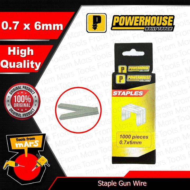POWERHOUSE Staple Gun Wire 6mm 1000pcs •TOOLS FROM MARS• PHPTA Lazada PH