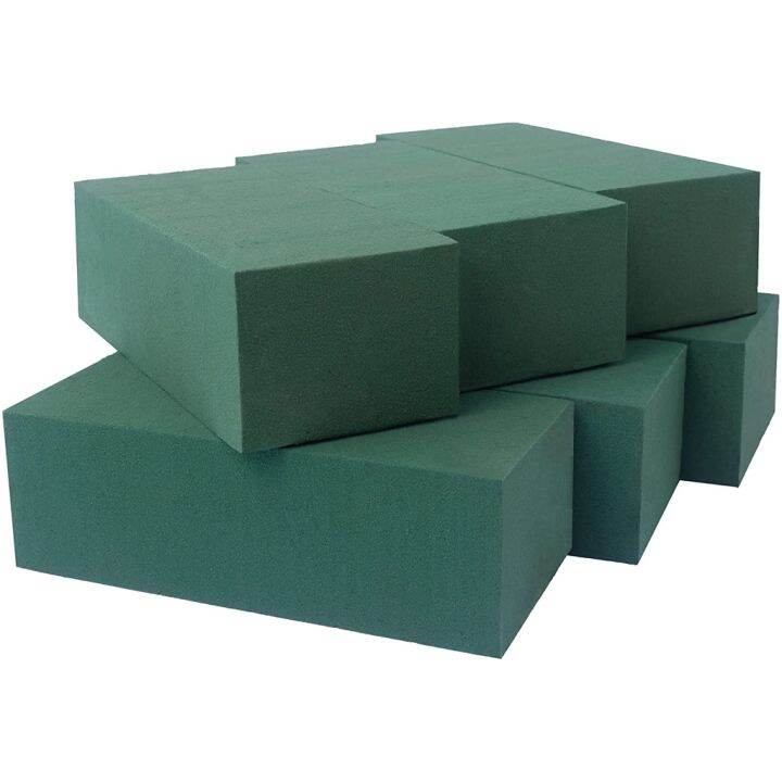 Wet & Dry Floral Foam Block, Green Foam Bricks for Flower Arrangement ...