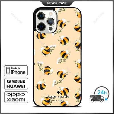 KateSpade Bee Phone Case for iPhone 14 Pro Max / iPhone 13 Pro Max / iPhone 12 Pro Max / XS Max / Samsung Galaxy Note 10 Plus / S22 Ultra / S21 Plus Anti-fall Protective Case Cover