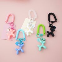 Car Keychain Cute Balloon Puppy Heart Pendant Key Chain For Women Cute Student Bag Pendant Kawaii Couple Jewelry Gifts 2022 New