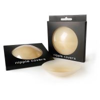 Women High Quality Comfortable Soft Reusable Self Adhesive Strapless Invisible Nippies Cover / Ladies Sexy Silicone Breast Stickers Not Easy To Fall Off / Female Silicone No Glue Chest Paste