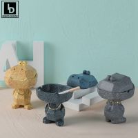 Creative Anime Crocodile Figurines Sculpture Statue Ashtray Windproof Gaming Desk Ornaments Nordic Home Decor Decoration