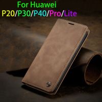 ☁ Luxury Magnetic Flip Silicone Case Nova 7i 6se 3E Leather Wallet Phone Cover For Huawei P20 P30 P40 Lite P50 Pro Mate 30 P Smart