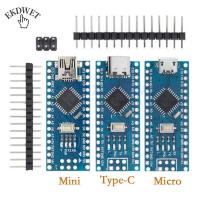 EKDWET Type-C ไมโครยูเอสบี บอร์ดพัฒนา Arduino ที่ ATMEGA328P สำหรับ Arduino CH340 โมดูลพลังงาน ไดร์เวอร์ USB CH340 บอร์ดควบคุมขนาดเล็ก ตัวควบคุมนาโน3.0