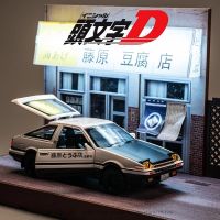 โมเดลรถโลหะผสม AE86ตัว D เริ่มต้น1/32รถของเล่นโลหะหล่อจากโลหะพร้อมของขวัญของเล่นดึงถอยหลังสำหรับเด็กผู้ชาย