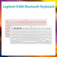 คีย์บอร์ด บลูทูธ ไร้สาย Logitech K380 Multi-Devices Bleutooth Wireless Keyboard (Pink/White) สีขาว เเละ ชมพู