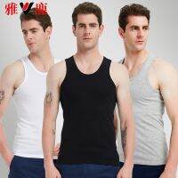 2 pieces of Yalu large size mens vest plus fertilizer plus modal cotton singlet,middle-aged and elderly loose, summer2件雅鹿大码男背心加肥加大莫代尔棉汗衫中老年宽松夏季胖子