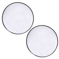2X 30cm Wide Angle Security Road Mirror Curved for Indoor Burglar Roadway Safety Traffic Signal Convex Mirror(Black)