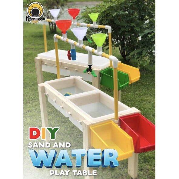 DIY SAND and WATER Play Table โต๊ะกิจกรรมเล่นน้ำเล่นทราย Lazada.co.th