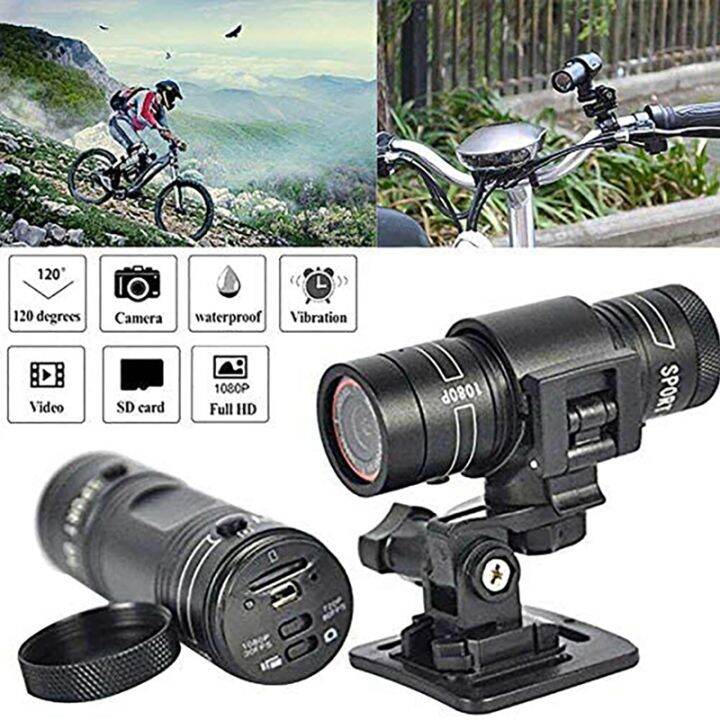 F9 Mini Sports Camera 1080P Outdoor Riding Motorcycle Helmet Sports DV
