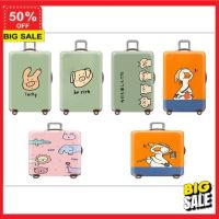 suitcase cover ผ้าคลุมกระเป๋าเดินทาง luggage cover 【อุปกรณ์เสริมกระเป๋าเดินทาง】น่ารัก ป้องกันรอยขีดข่วน หนาพิเศษ แบบผ้า ยืดหยุ่นสู  18-32นิ้ว ถุงคลุมกระเป๋าเดินทาง ทนทาน กันรอยกระเป๋าของคุณ