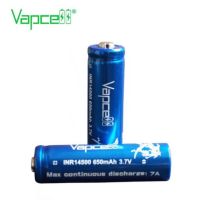 ++โปร Vapcell INR14500 650mAh 7A(2ก้อน)ของแท้ รุ่นหัวนูน ราคาถูก สว่าน สว่านไร้สาย สว่านไฟฟ้า ดอกสว่าน