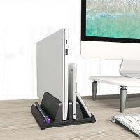 Plastic Vertical Laptop Stand Holder Adjustable Desktop Notebook Dock Space-Saving Dual Support Base for Air Pro 13 15