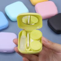 1PC Pocket Portable Mini Contact Lens Case Easy Carry Make Up Beauty Pupil Storage With Mirror Container Box