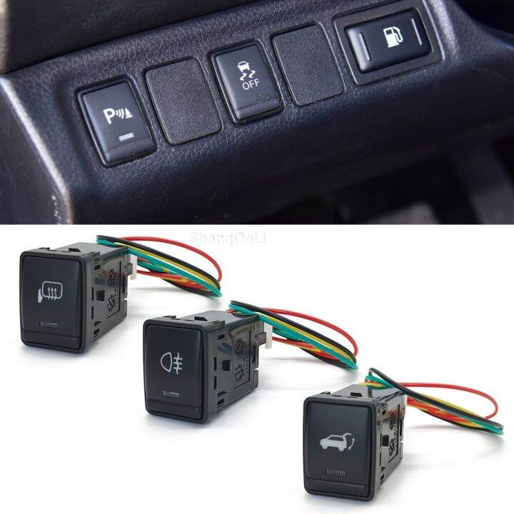 Car Rearview Mirror Steering Wheel Seat Heating Switch Push Button For