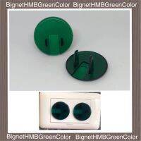 H.M.B. Plug Outlet‼️ ที่อุดรูปลั๊กไฟ GreenColor สีเขียวใส  (Safety protection 2plug &amp; 3plug safety) 10,20,30,40,50 Pcs.