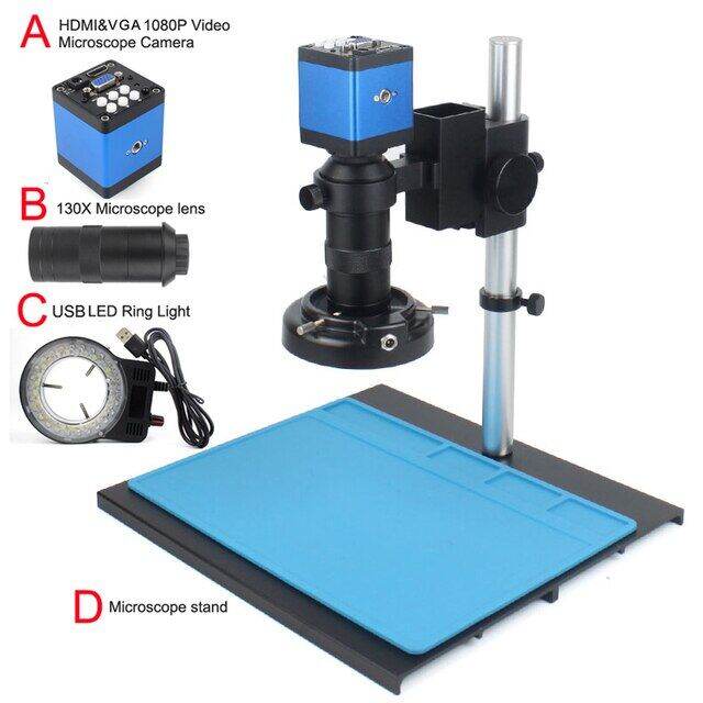 1080p-hdmi-usb-electronic-digital-video-microscope-camera-130x-zoom-c-mount-lens-usb-led-light-for-lab-pcb-phone-repair-tools