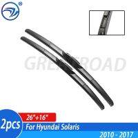 Wiper Front Wiper Blades For Hyundai Solaris 2010 2011 2012 2013 2014 2015 2016 2017 Windshield Windscreen 26"+16"