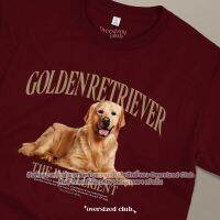 เสื้อยืดสกรีนลายหมา Golden Retriever โกลเด้นรีทรีฟเวอร์ [Clic Cotton 100% by Oversized Club]