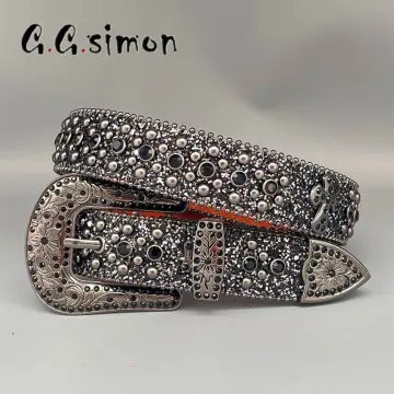 Ladies Mens Luxury Straps Diamond Belts Western Crystal Encrusted