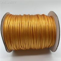 0.5/0.8/1/1.5/2mm Gold Yellow Waxed Cotton Cord Waxed Thread Cord String Strap Necklace Rope For Shamballa Bracelet Making