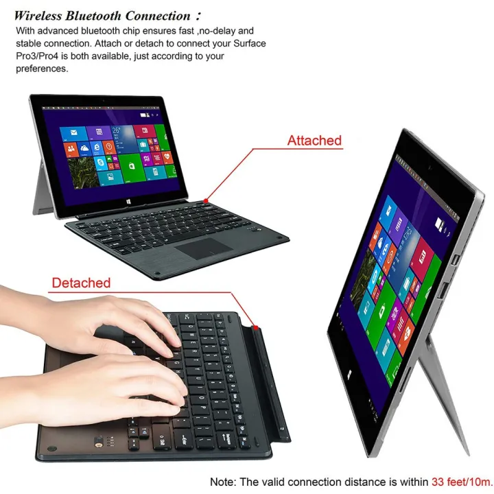 [Hexna] Surface Bluetooth Wireless Keyboard for Surface Go 1 Go 2 Pro 7