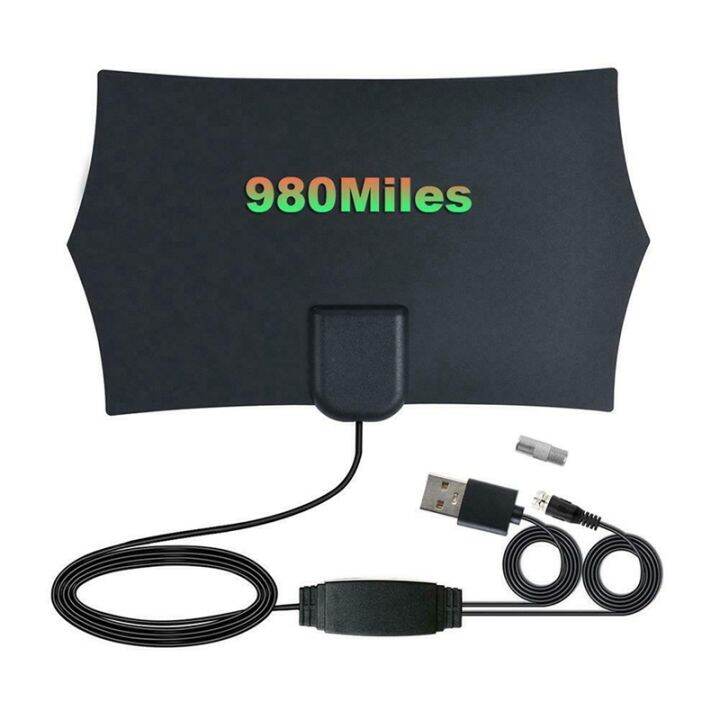 2X 980 Miles 4K Digital HDTV Indoor TV Antenna with Amplifier Signal