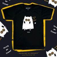 Boo~cat " special for this HALLOWEEN Black Premium T-shirt " น้องมาหลอก น่ากัวฝุดๆ~เสื้อยืดคุณภาพสีดำ