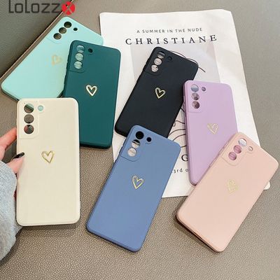「Enjoy electronic」 Plating Love Heart Soft Silicone Phone Case For Samsung S22 Ultra S21 Plus S20 FE Note 20 A53 A33 A13 A52 A72 5G A32 A12 A51 A71