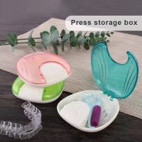 Denture Bath Storage Box Case with Hanging Net Container Mouth Guard Oral Hygiene Supplies Organizer Teeth Care Appliance