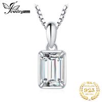 【HOT】♂卐 Moissanite D Color 1ct Cut 925 Sterling Pendant Necklace for Woman No Chain Gold Plated