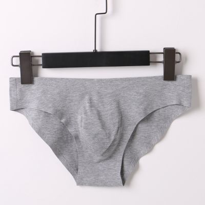 กางเกงกางเกงชั้นในทรงสามเหลี่ยมเซ็กซี่ผ้าคอตตอน46สำหรับผู้ชาย,กางเกงเอวต่ำระบายอากาศได้ดียก3DU โดยไม่ต้องตัดเย็บ