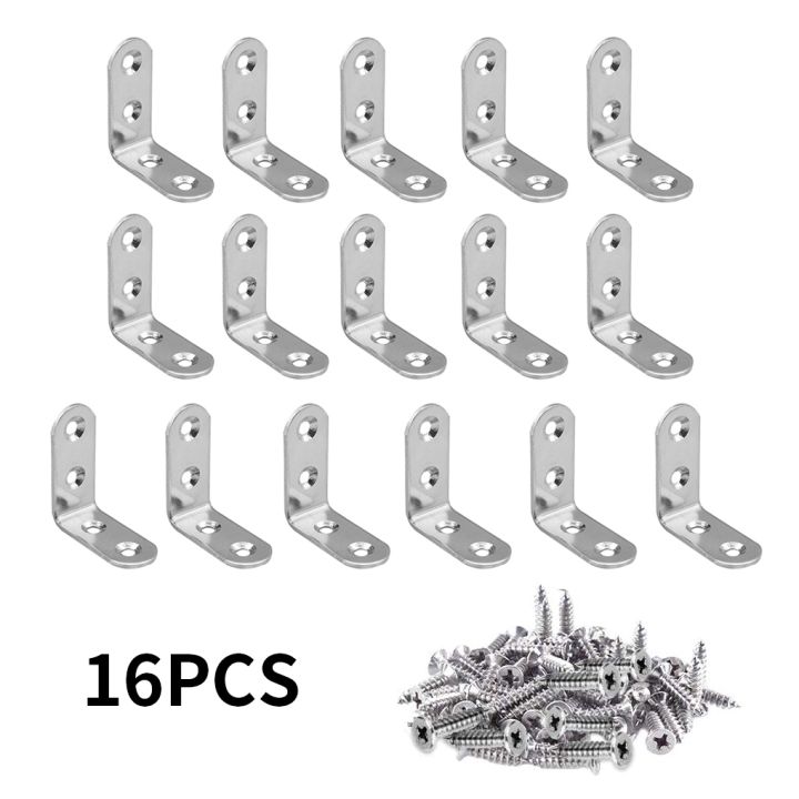 16pcs-l-shaped-shelf-90-degree-corner-shelf-bracket-stainless-steel-bracket-support