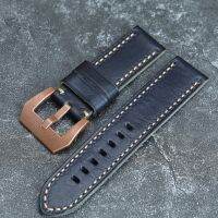 Royal BlueTop Layer Cowhide Watchband 20 22 24MM Suitable For PAM111 Bronze Distressed Leather Strap, Soft Men Bracelet