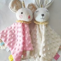 D7YD Soft Animal Pattern Appease Towel Baby Plush Blanket Infant Comforter Doll Toy