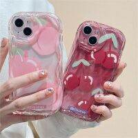 เคสโทรศัพท์โปร่งใสกันกระแทกเชอร์รี่สีชมพูพีชแบบนิ่มสำหรับ OPPO Reno 8T 5G 8 Pro 7Z 8Z 5 F9 F11 R15 Pro A78 A98 A58 5G