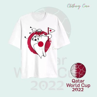 เสื้อยืด พิมพ์ลายธงชาติฟุตบอล FIFA World Cup Qatar 2022 World Cup สไตล์ญี่ปุ่น สําหรับผู้ชาย และผู้หญิง 2022S-5XL